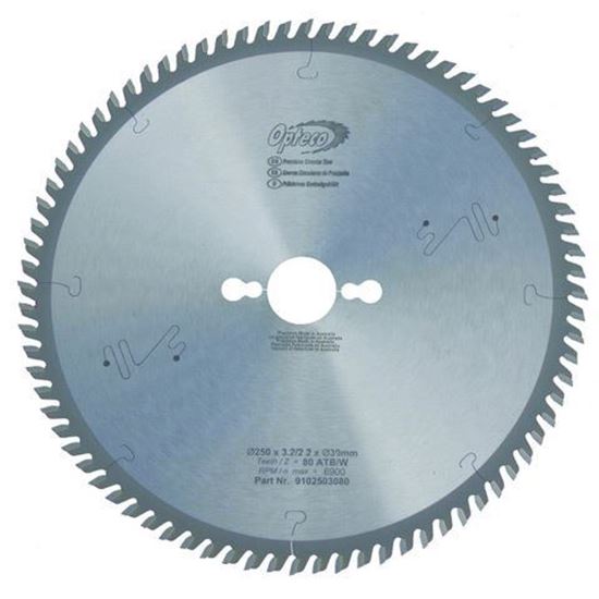 Opteco Saw Blade - 250mm - 80 Teeth